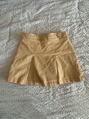 Youth Girls’ Amazon Essentials Pleated Mini Skirt in Beige Tan